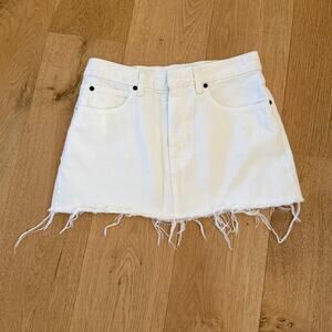 Slvrlake - Micro Mini Skirt in White Denim